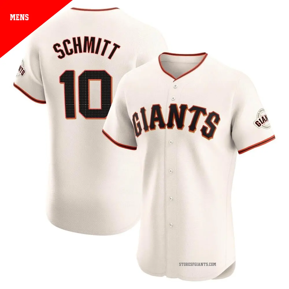 Men's ＃10 Casey Schmitt San Francisco Giants Cream Elite Home Jersey