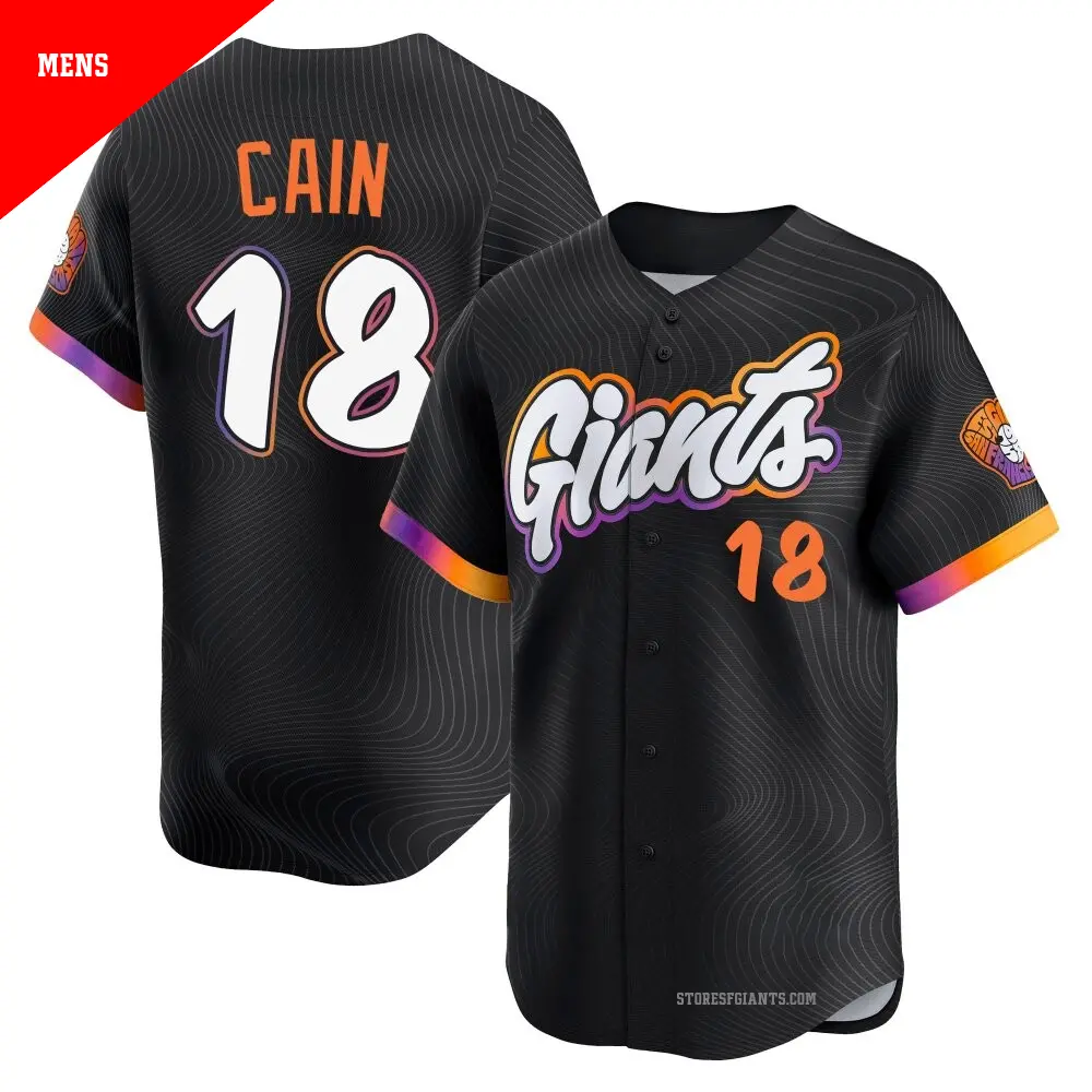 Men's ＃18 Matt Cain San Francisco Giants Anthracite Limited 2025 City Connect Jersey