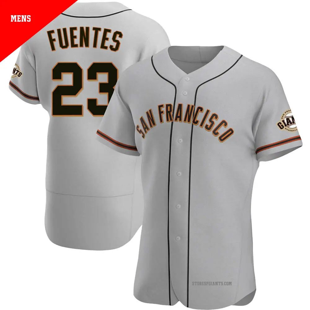 Men's ＃23 Tito Fuentes San Francisco Giants Gray Authentic Road Jersey