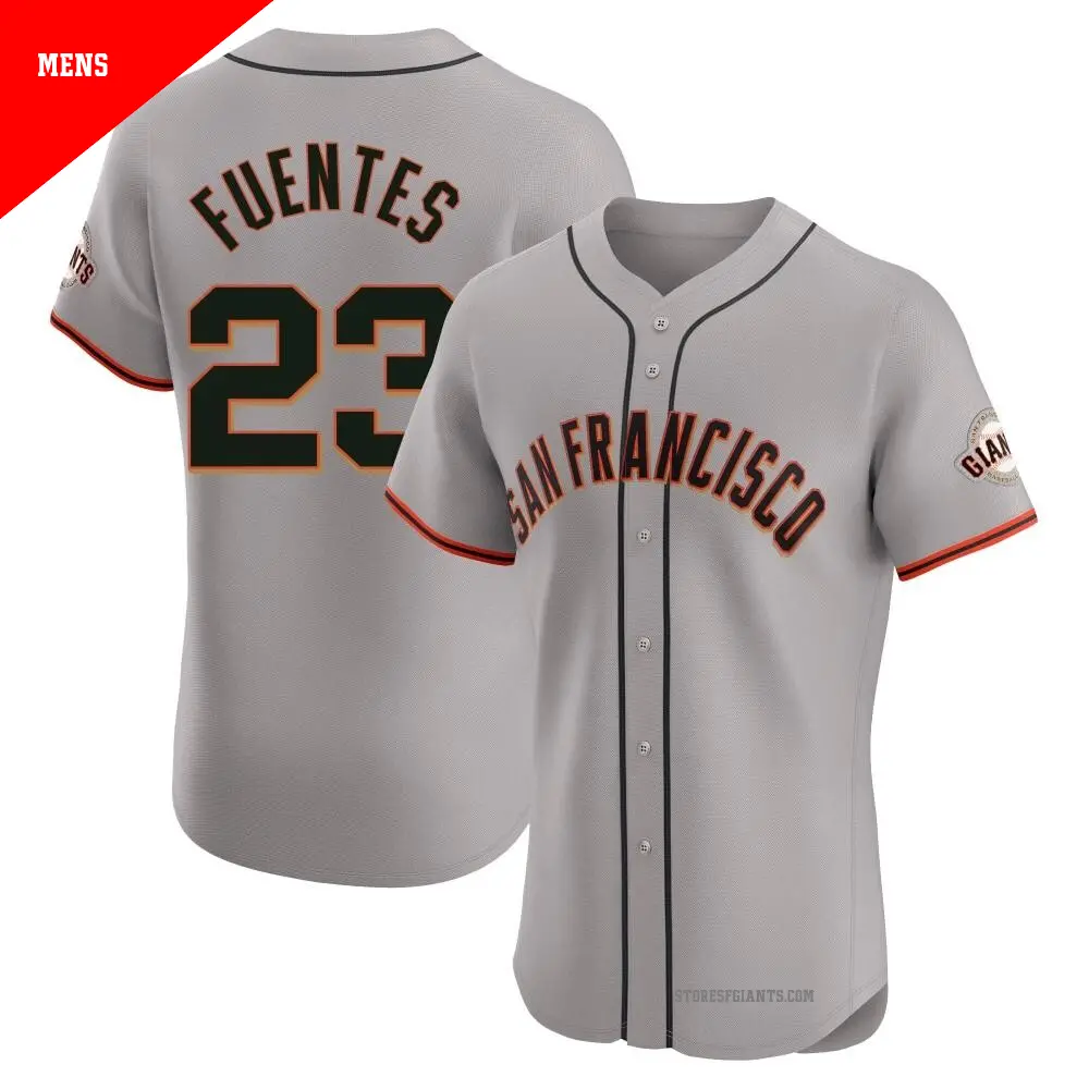 Men's ＃23 Tito Fuentes San Francisco Giants Gray Elite Road Jersey