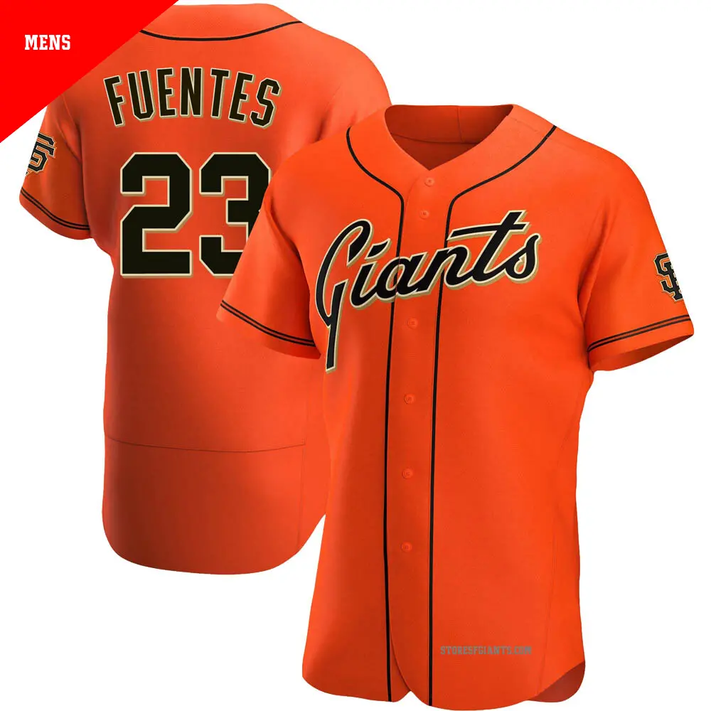 Men's ＃23 Tito Fuentes San Francisco Giants Orange Authentic Alternate Jersey