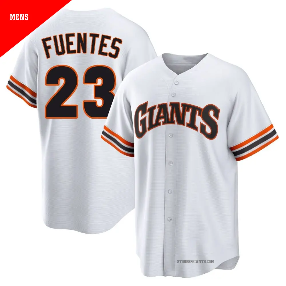 Men's ＃23 Tito Fuentes San Francisco Giants White Limited Throwback Cooperstown Collection Jersey