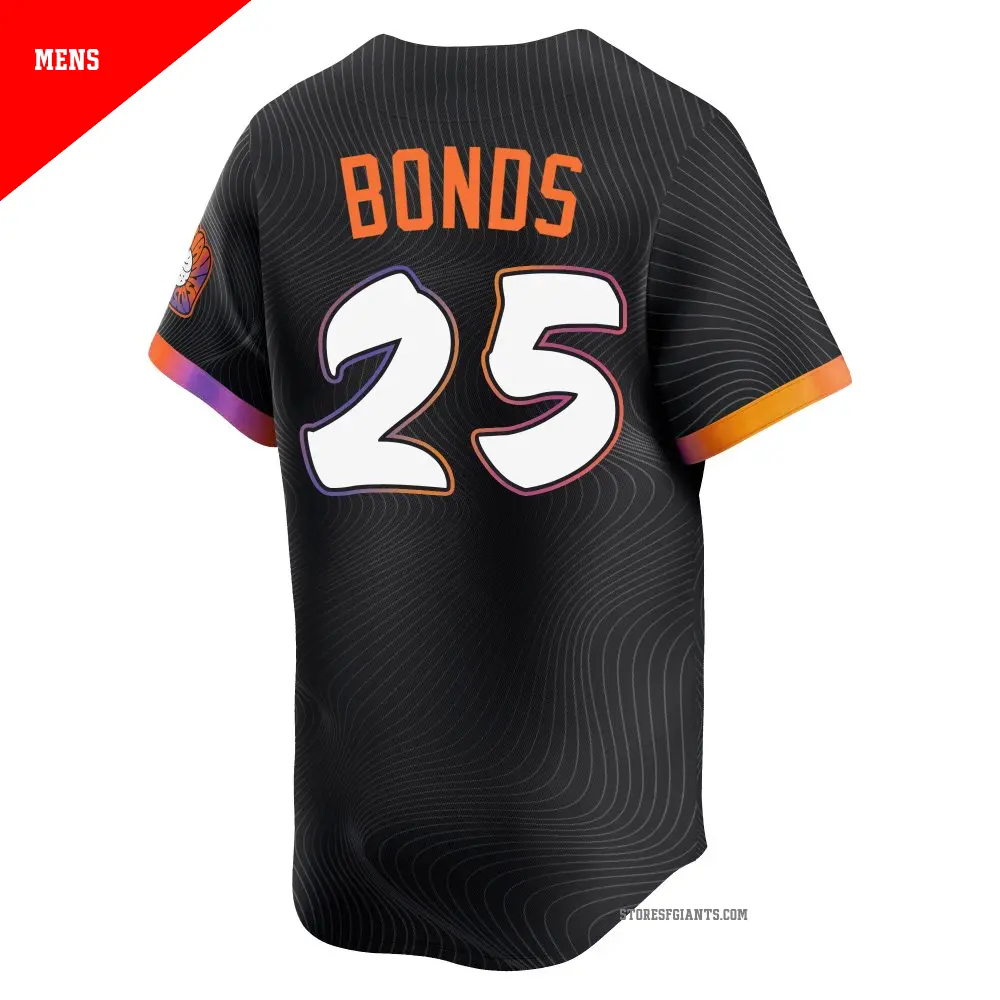 Men's #25 Barry Bonds San Francisco Giants Anthracite Limited 2025