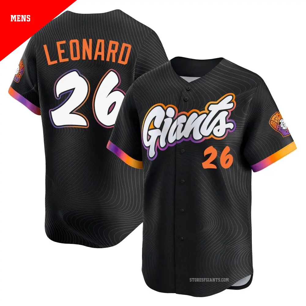 Men's ＃26 Jeffrey Leonard San Francisco Giants Anthracite Limited 2025 City Connect Jersey