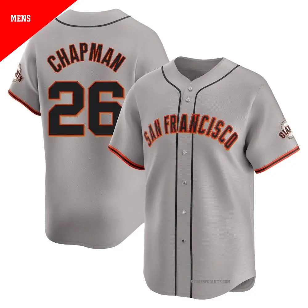 Men's ＃26 Matt Chapman San Francisco Giants Gray Limited Away Jersey