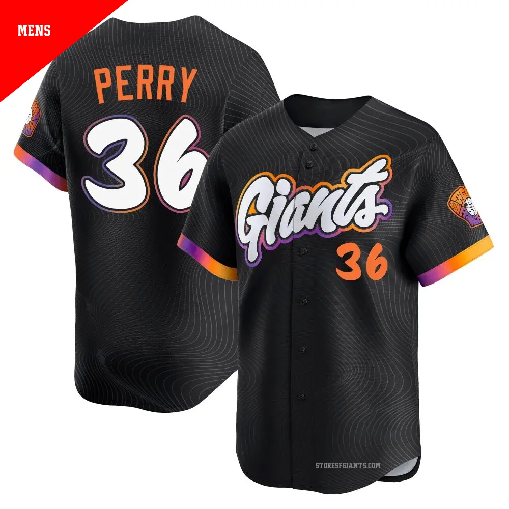 Men's ＃36 Gaylord Perry San Francisco Giants Anthracite Limited 2025 City Connect Jersey
