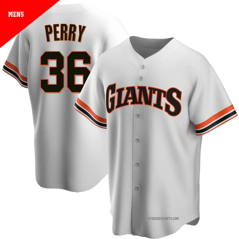 Men's ＃36 Gaylord Perry San Francisco Giants White Replica Home Cooperstown Collection Jersey