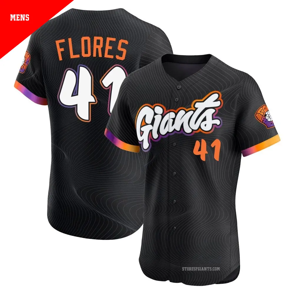 Men's ＃41 Wilmer Flores San Francisco Giants Anthracite Elite 2025 City Connect Jersey