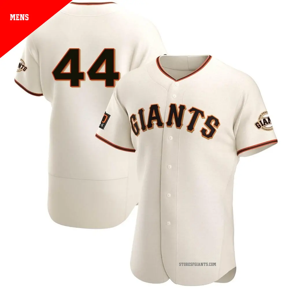 Men's ＃44 Willie McCovey San Francisco Giants Cream Authentic Home Jersey