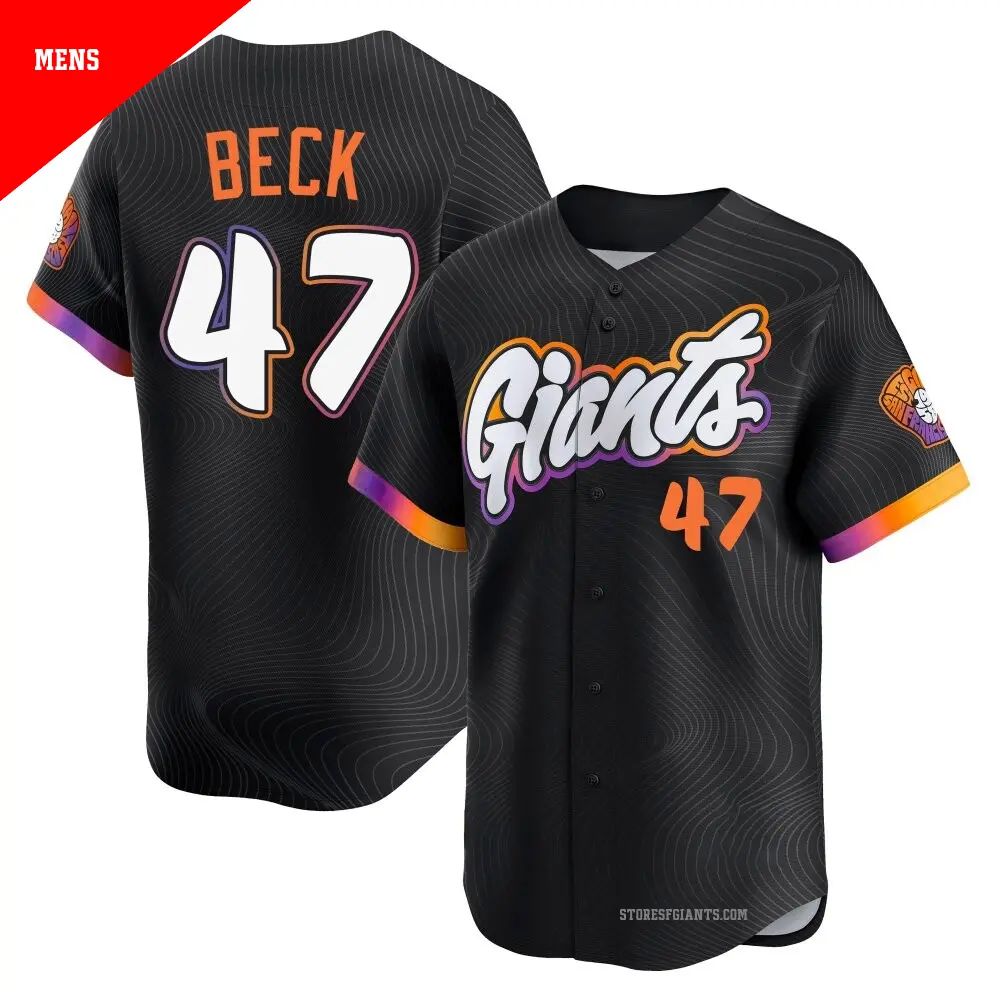 Men's ＃47 Rod Beck San Francisco Giants Anthracite Limited 2025 City Connect Jersey