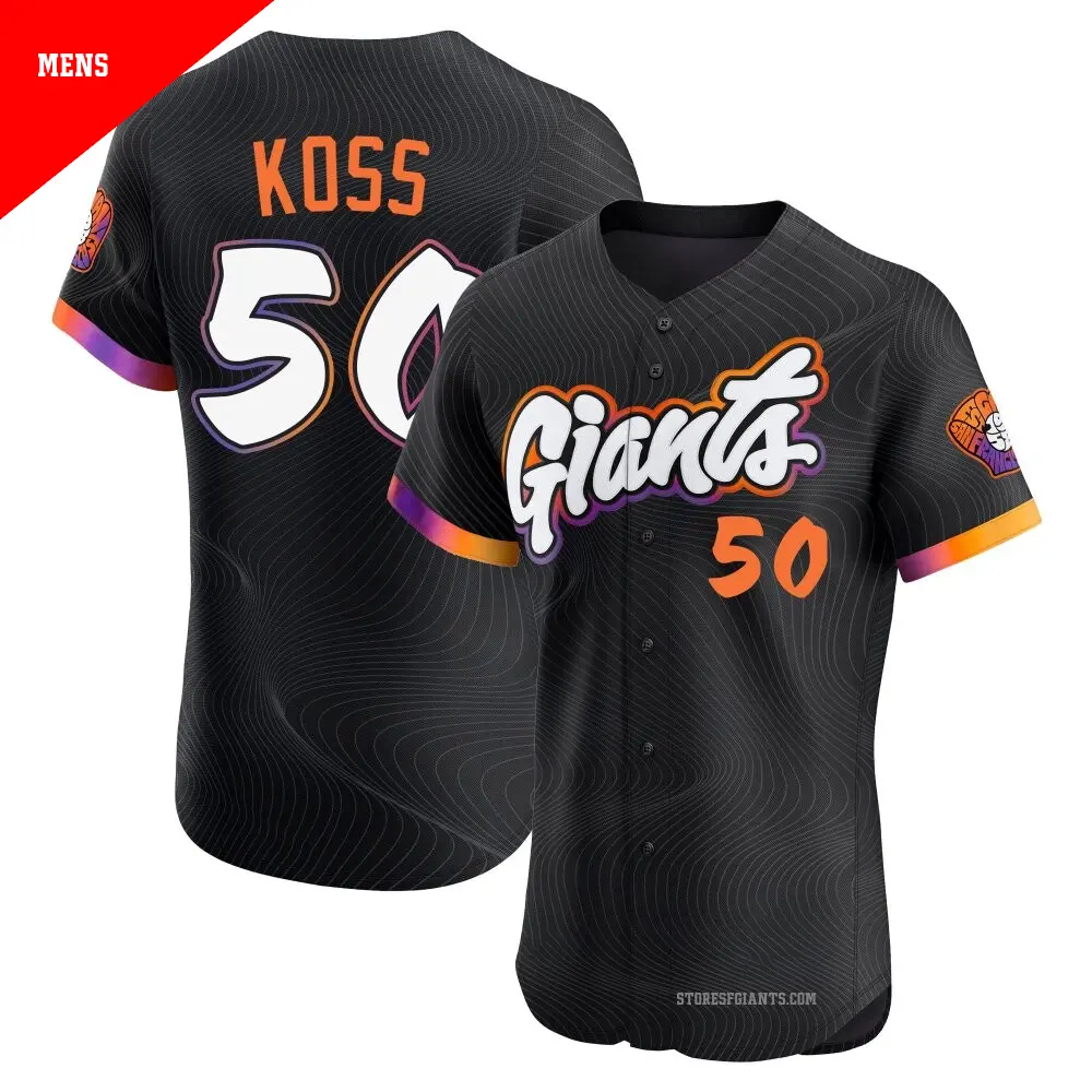 Men's ＃50 Christian Koss San Francisco Giants Anthracite Elite 2025 City Connect Jersey