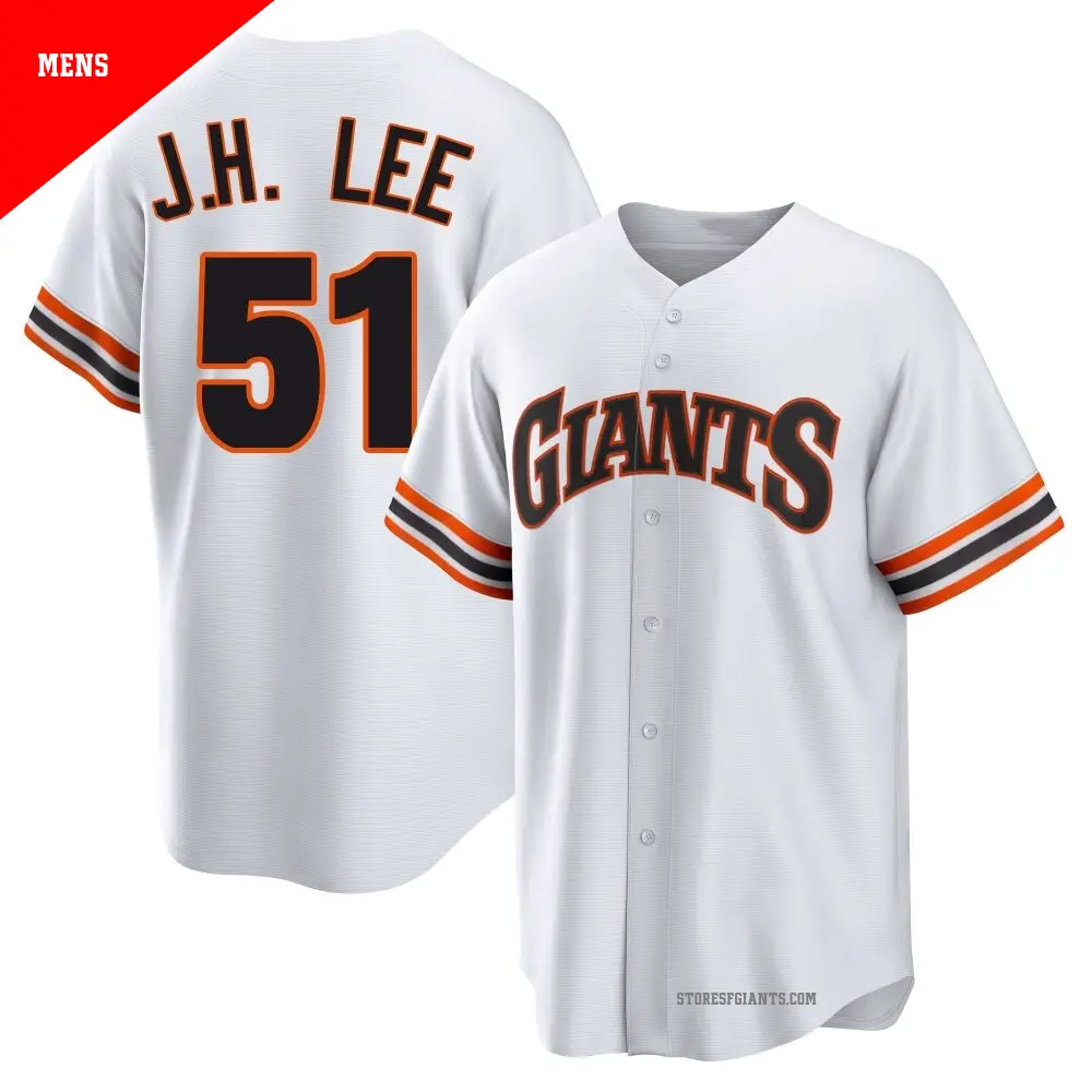 Men's ＃51 Jung Hoo Lee San Francisco Giants White Limited Throwback Cooperstown Collection Jersey
