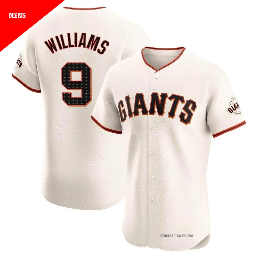 Men's ＃9 Matt Williams San Francisco Giants Cream Elite Home Jersey