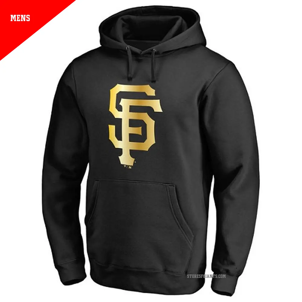 Men's San Francisco Giants Gold Collection Pullover Hoodie - Black