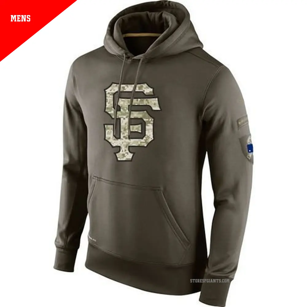 Men's San Francisco Giants Olive Salute to Service KO Performance Hoodie