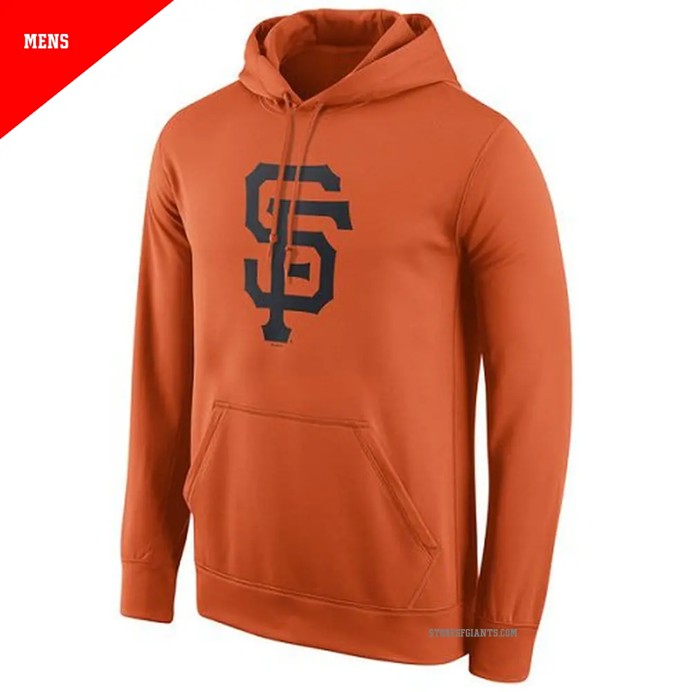 Men's San Francisco Giants Orange Logo Performance Pullover Hoodie -