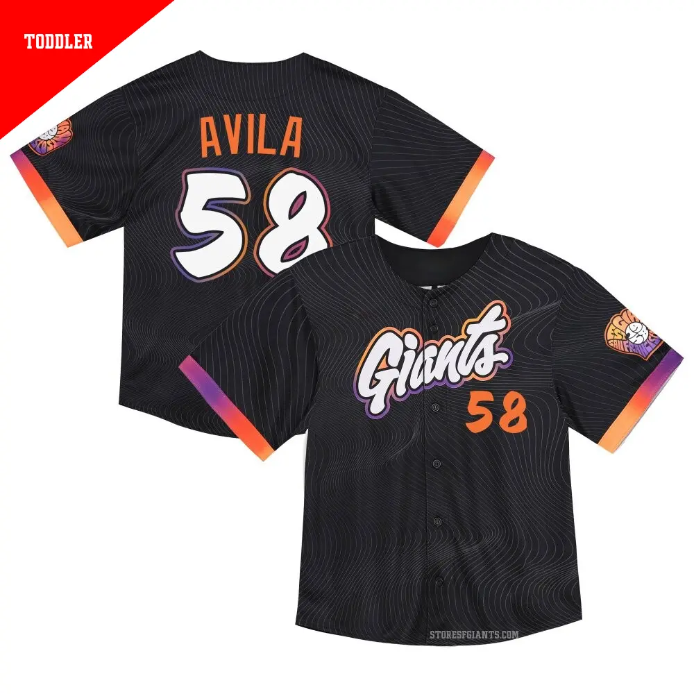 Toddler ＃58 Nick Avila San Francisco Giants Anthracite Limited 2025 City Connect Jersey