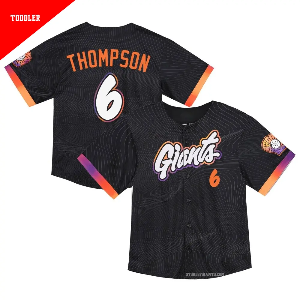 Toddler ＃6 Robby Thompson San Francisco Giants Anthracite Limited 2025 City Connect Jersey