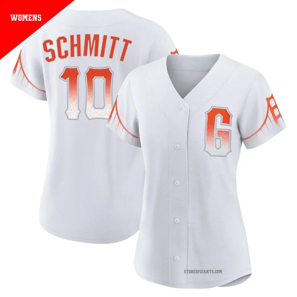 Women's ＃10 Casey Schmitt San Francisco Giants White Replica 2021 City Connect Jersey