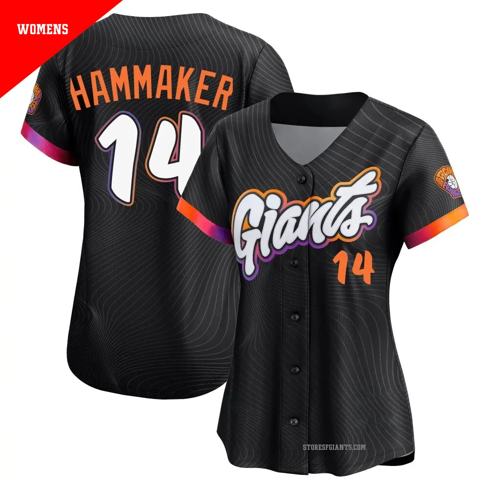 Women's ＃14 Atlee Hammaker San Francisco Giants Anthracite Limited 2025 City Connect Jersey