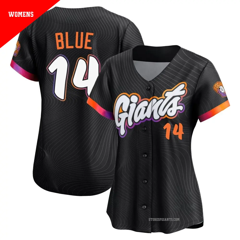 Women's ＃14 Vida Blue San Francisco Giants Blue Limited Anthracite 2025 City Connect Jersey