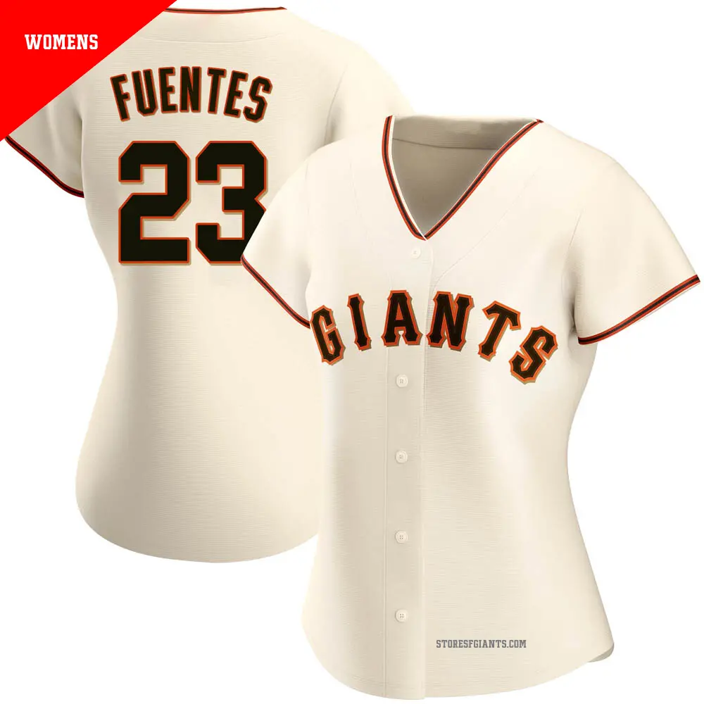 Women's ＃23 Tito Fuentes San Francisco Giants Cream Authentic Home Jersey
