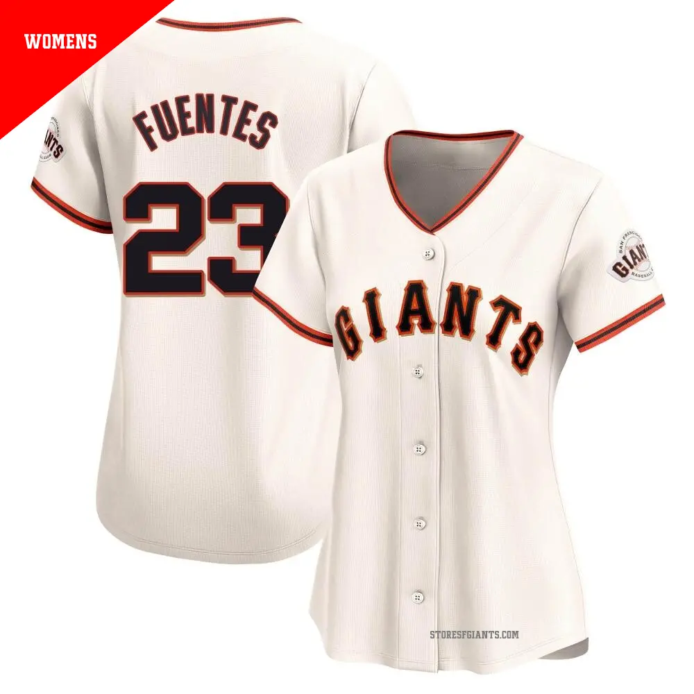 Women's ＃23 Tito Fuentes San Francisco Giants Cream Limited Home Jersey