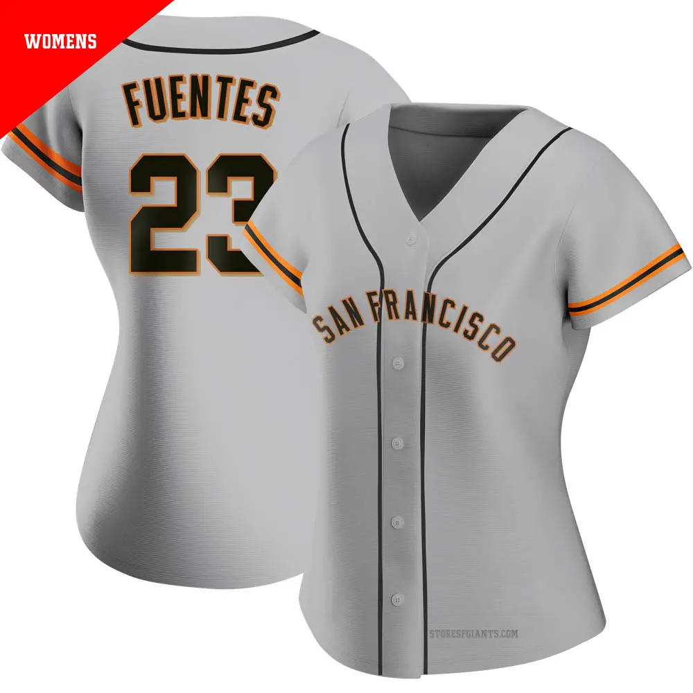 Women's ＃23 Tito Fuentes San Francisco Giants Gray Replica Road Jersey