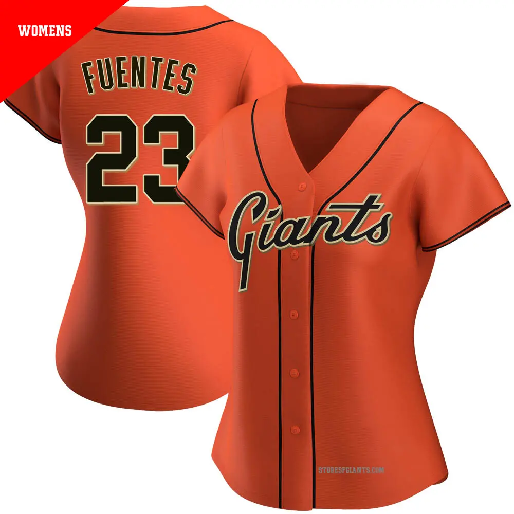 Women's ＃23 Tito Fuentes San Francisco Giants Orange Authentic Alternate Jersey