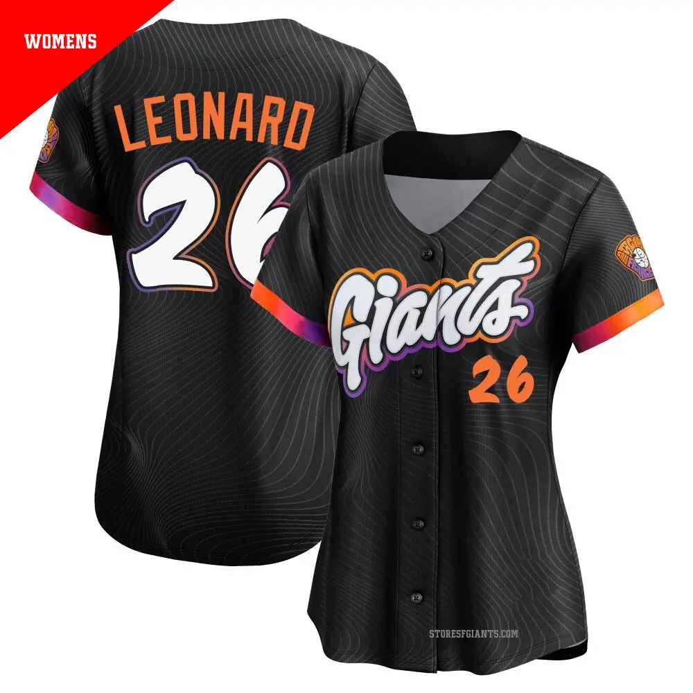 Women's ＃26 Jeffrey Leonard San Francisco Giants Anthracite Limited 2025 City Connect Jersey