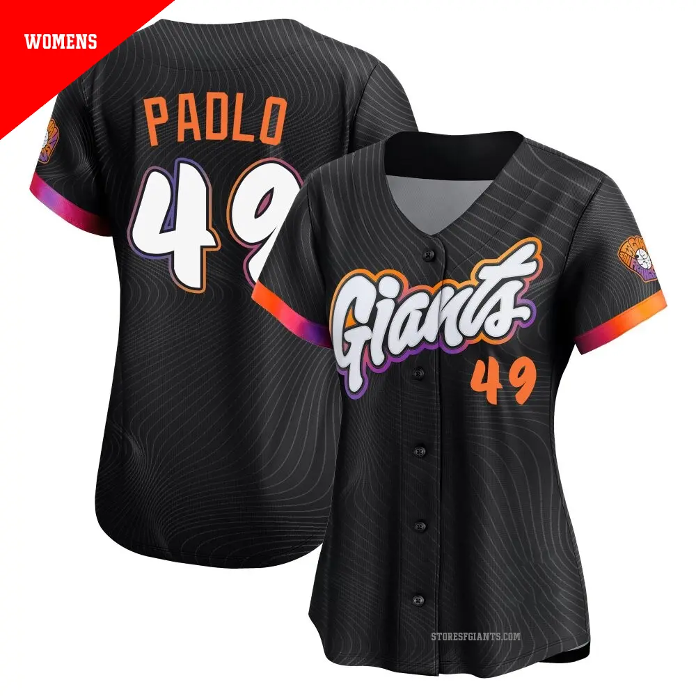 Women's ＃49 Kevin Padlo San Francisco Giants Anthracite Limited 2025 City Connect Jersey