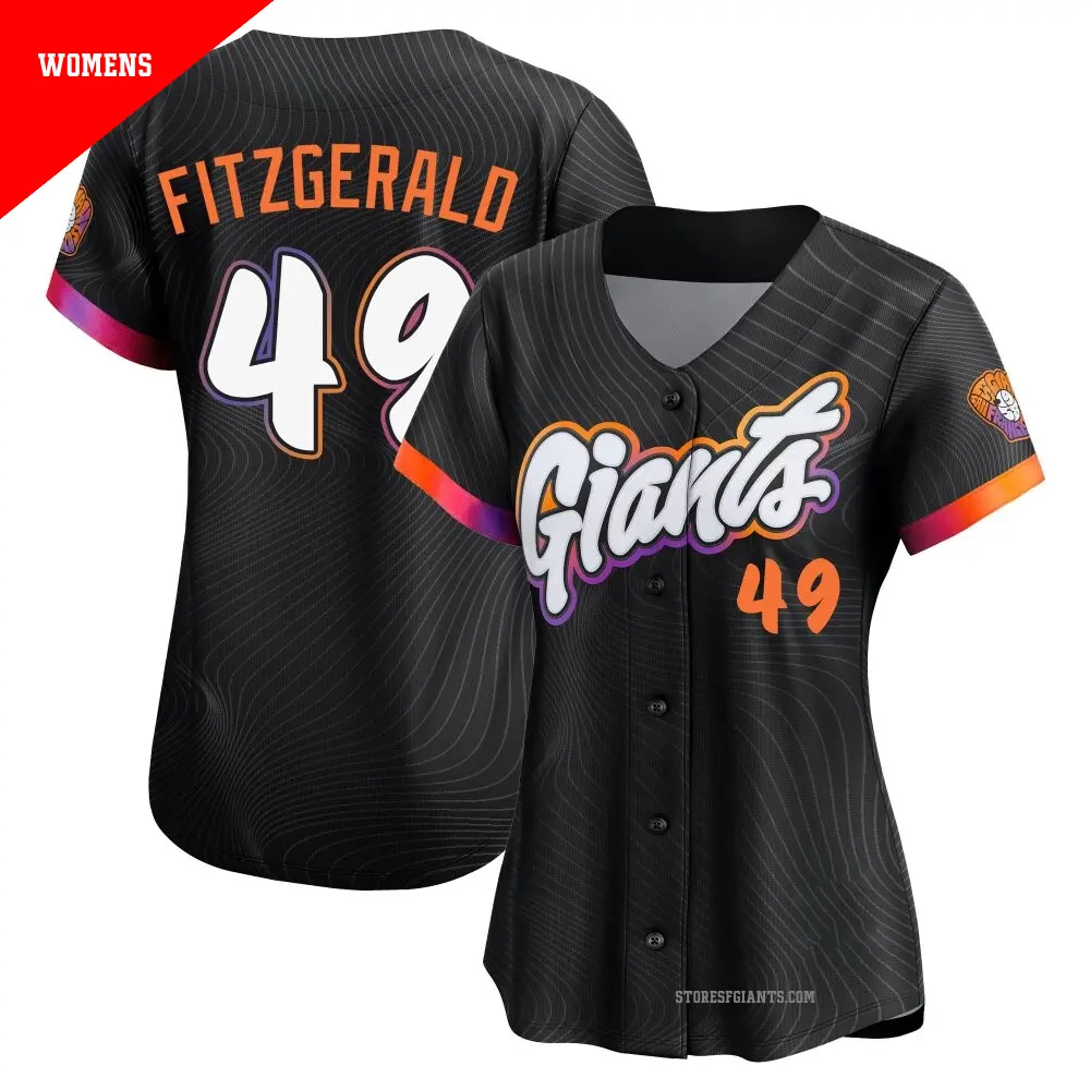 Women's ＃49 Tyler Fitzgerald San Francisco Giants Anthracite Limited 2025 City Connect Jersey