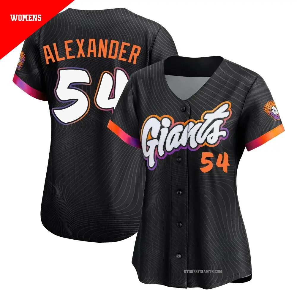 Men's #54 Scott Alexander San Francisco Giants Black Replica
