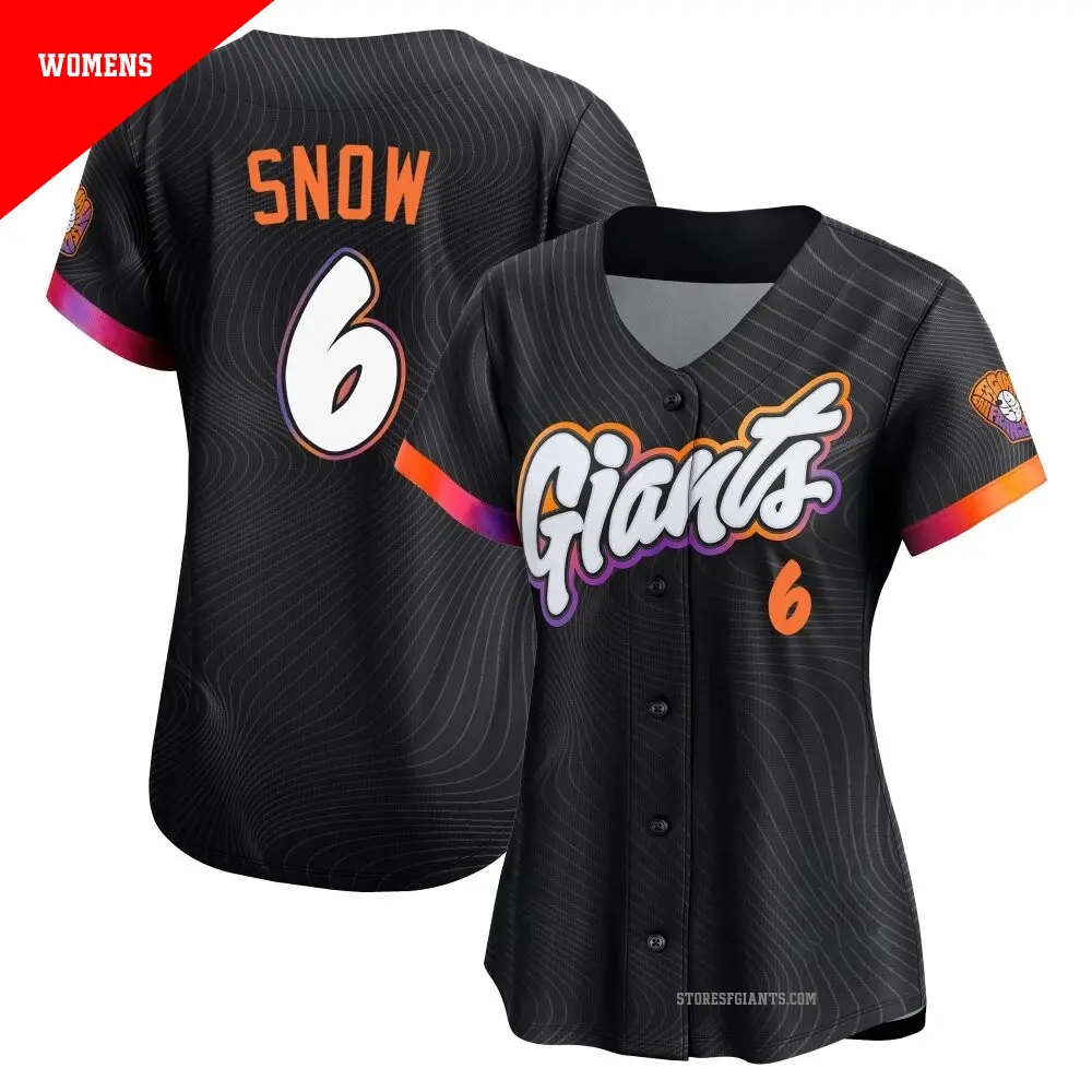 Women's ＃6 J.t. Snow San Francisco Giants Anthracite Limited 2025 City Connect Jersey