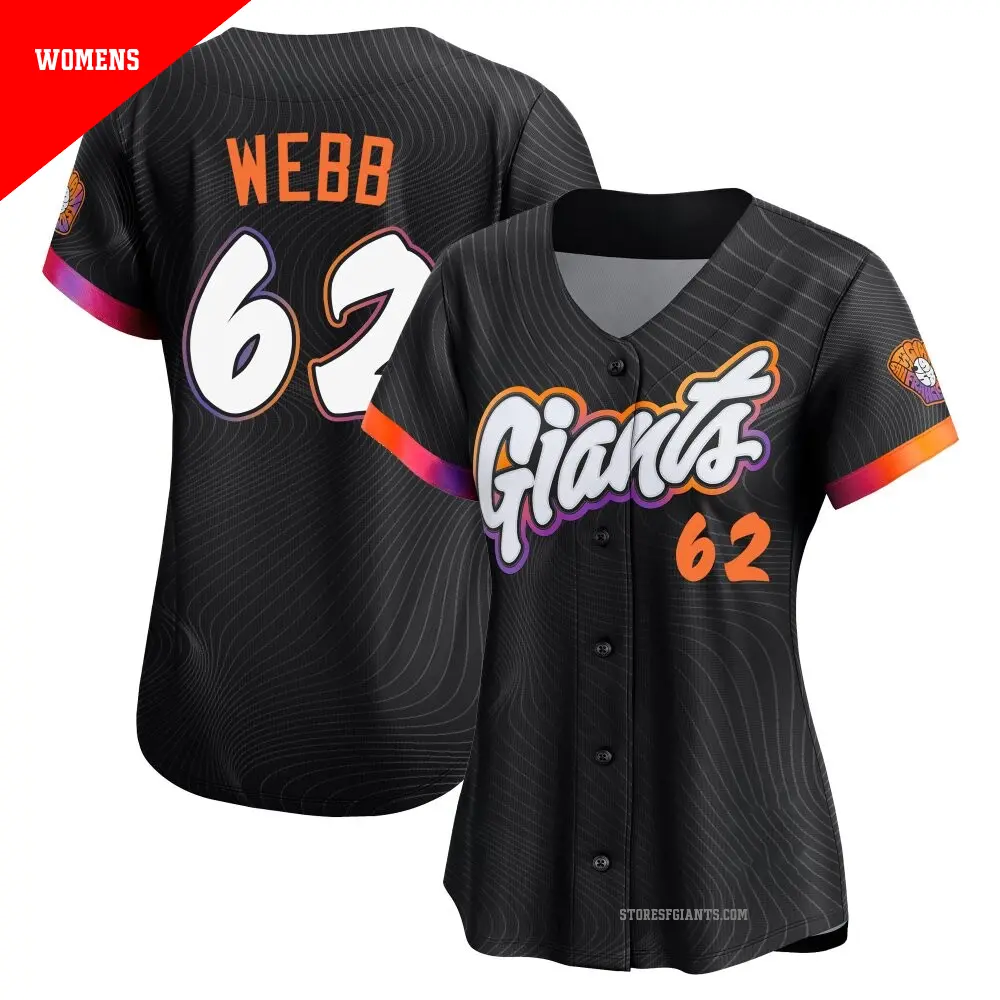 Women's ＃62 Logan Webb San Francisco Giants Anthracite Limited 2025 City Connect Jersey