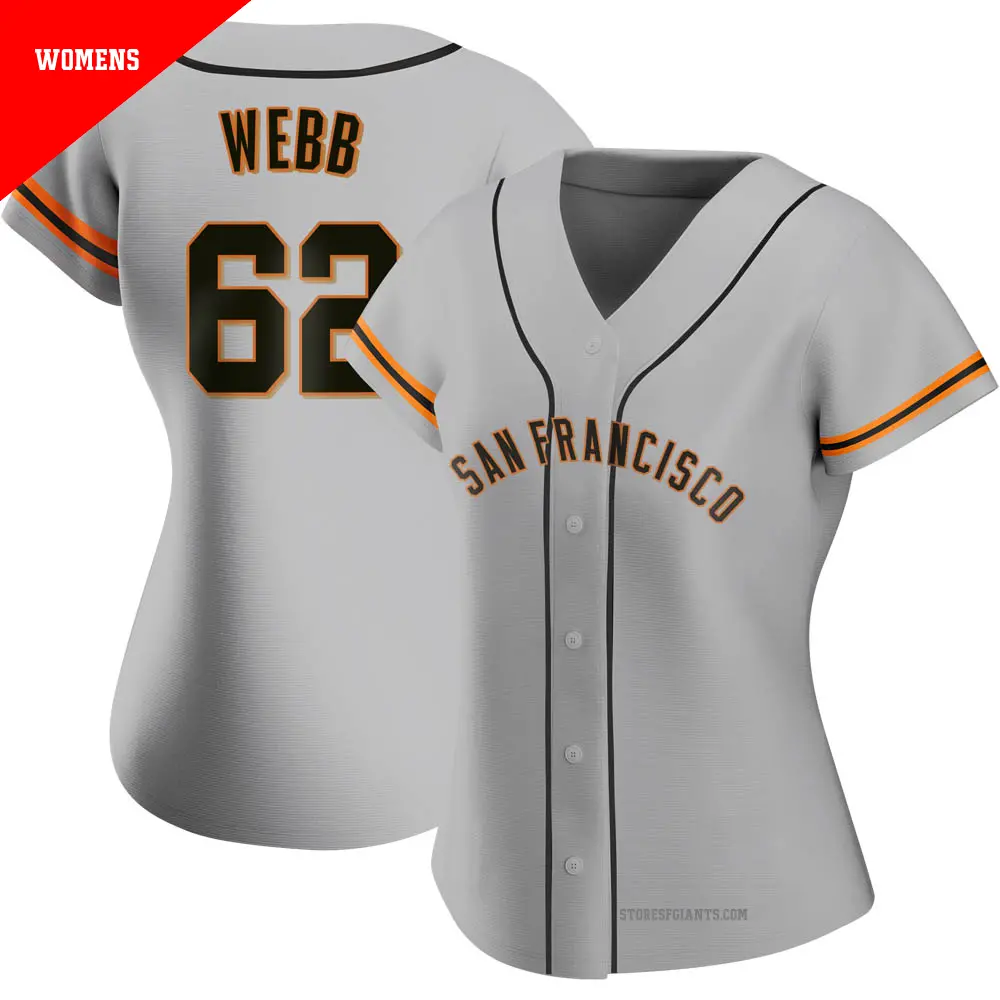 Women's ＃62 Logan Webb San Francisco Giants Gray Authentic Road Jersey