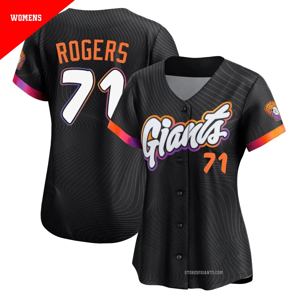 Women's ＃71 Tyler Rogers San Francisco Giants Anthracite Limited 2025 City Connect Jersey