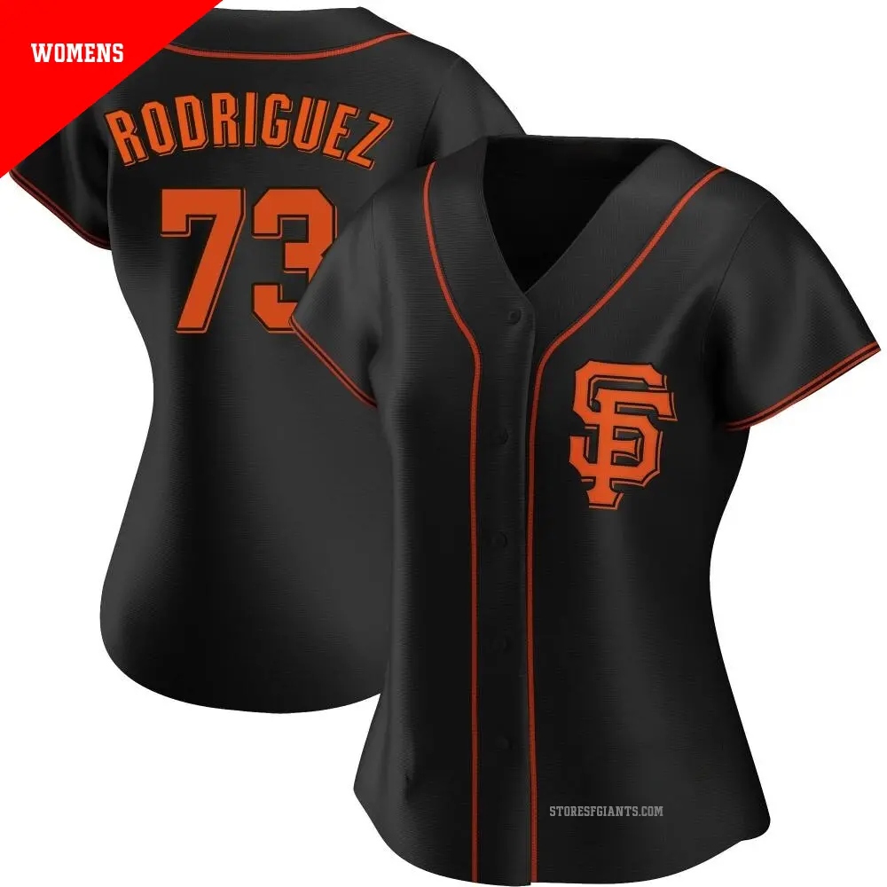 Women's ＃73 Randy Rodriguez San Francisco Giants Black Authentic Alternate Jersey