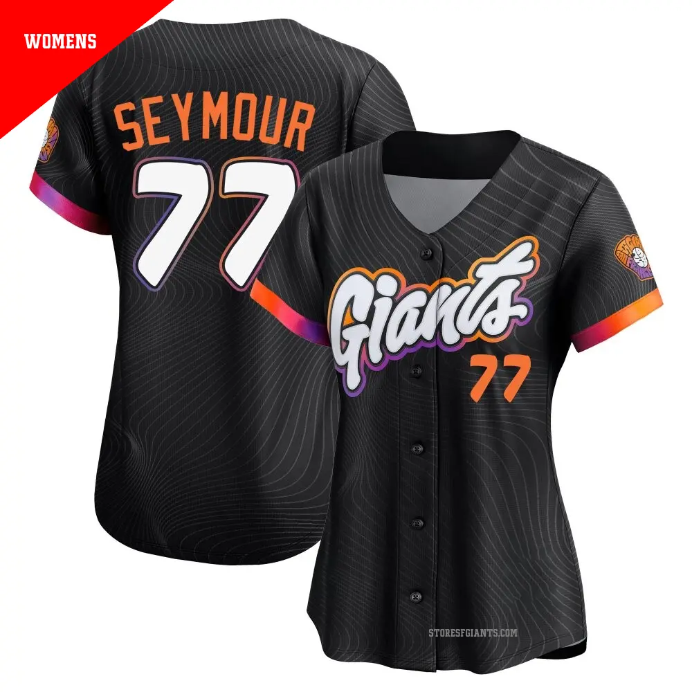 Women's ＃77 Carson Seymour San Francisco Giants Anthracite Limited 2025 City Connect Jersey