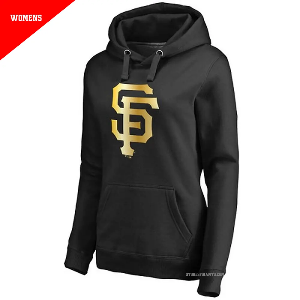 Women's San Francisco Giants Gold Collection Pullover Hoodie - Black