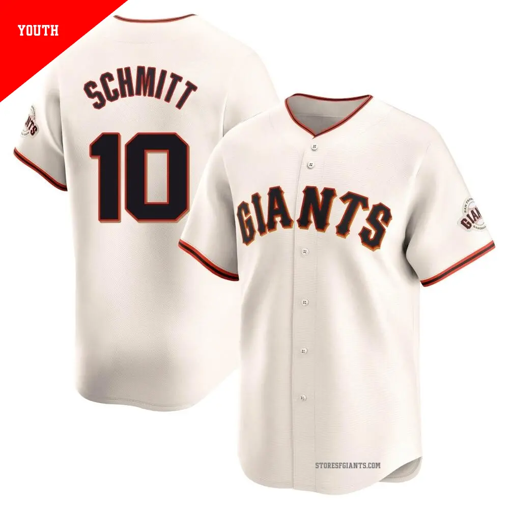 Youth ＃10 Casey Schmitt San Francisco Giants Cream Limited Home Jersey