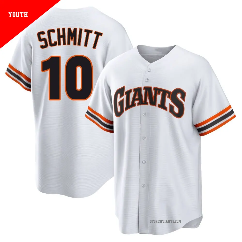 Youth ＃10 Casey Schmitt San Francisco Giants White Limited Throwback Cooperstown Collection Jersey