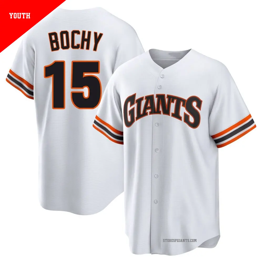 Youth ＃15 Bruce Bochy San Francisco Giants White Limited Throwback Cooperstown Collection Jersey