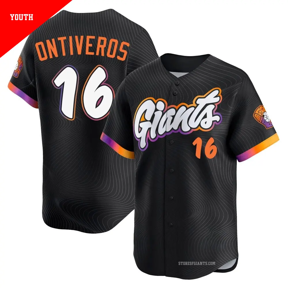 Men's #16 Steve Ontiveros San Francisco Giants Anthracite