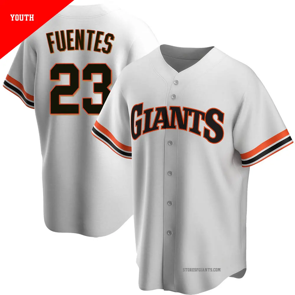 Youth ＃23 Tito Fuentes San Francisco Giants White Replica Home Cooperstown Collection Jersey