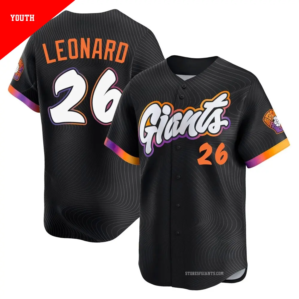 Youth ＃26 Jeffrey Leonard San Francisco Giants Anthracite Limited 2025 City Connect Jersey
