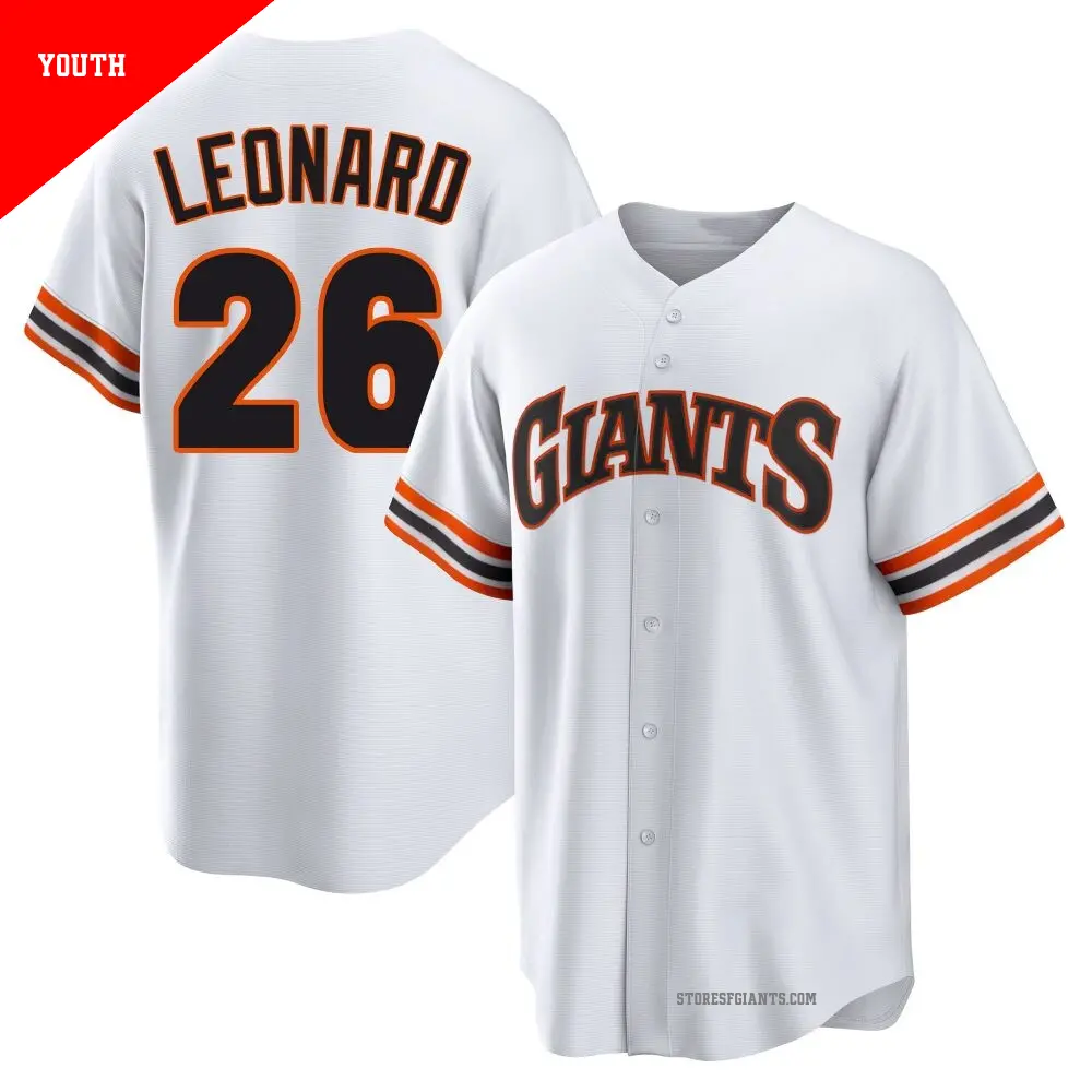 Youth ＃26 Jeffrey Leonard San Francisco Giants White Limited Throwback Cooperstown Collection Jersey