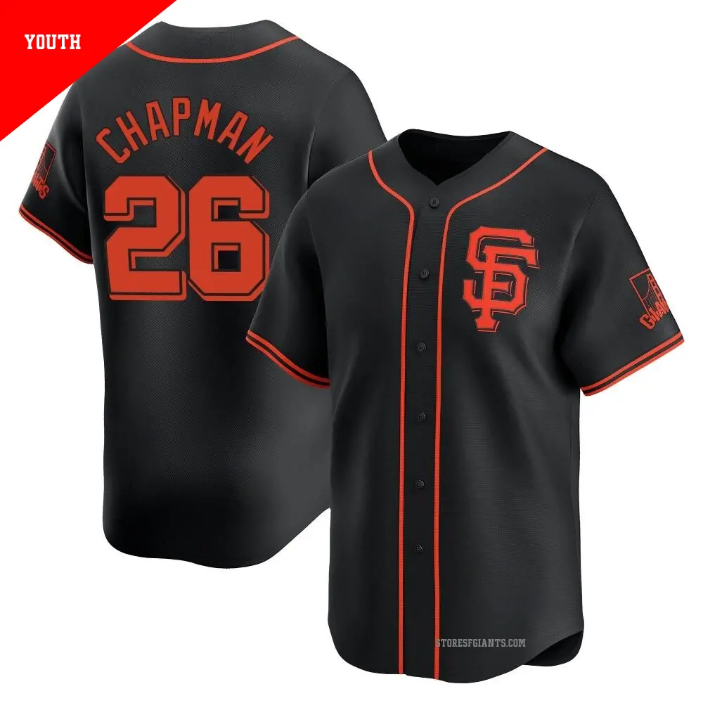 Youth ＃26 Matt Chapman San Francisco Giants Black Limited Alternate Jersey