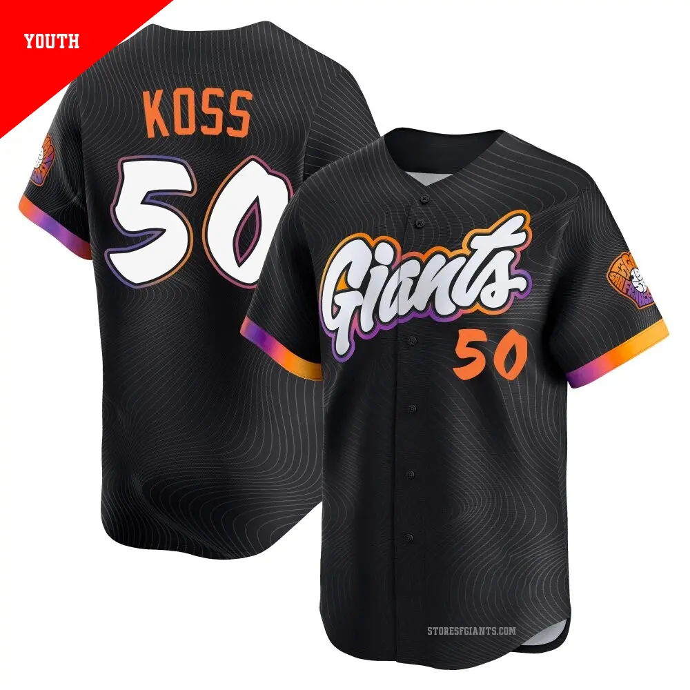 Youth ＃50 Christian Koss San Francisco Giants Anthracite Limited 2025 City Connect Jersey