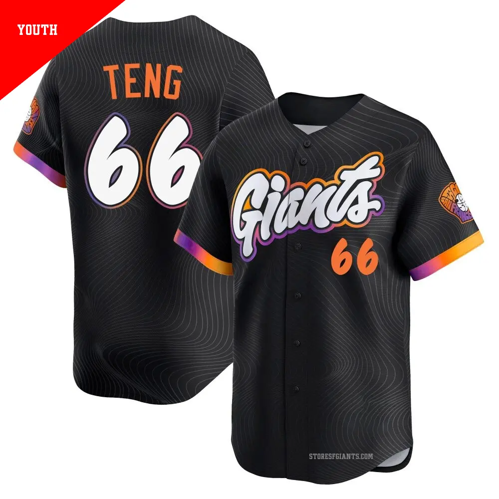 Men's #66 Kai-Wei Teng San Francisco Giants Black Limited